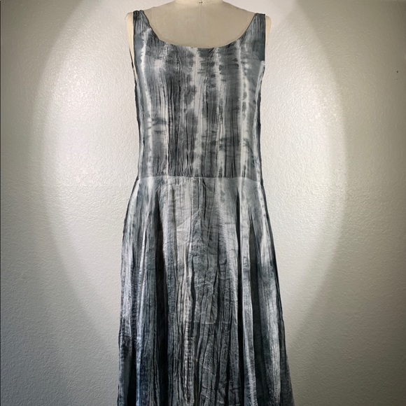 Viviana Uchitel Silk aquarelle Midi Dress Sz 1 NWT - Picture 1 of 7